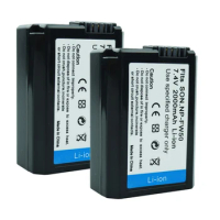 2Pcs NP-FW50 Batteries 2000mAh NP FW50 Battery For Sony NEX-3N NEX-5 NEX-5N Alpha A5000 A6500 DSC-RX10 Alpha A7S A7II Camera