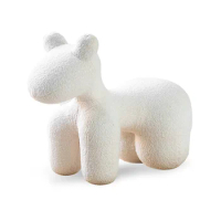 Nordic Luxury Modern Animal Pony Designer creative Wool Fabric Living Room Furniture stool Child chair Animal stools