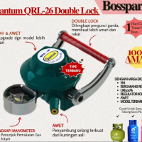 Regulator LPG pengunci ganda Quantum QRL-26 Deluxe series original 100%
