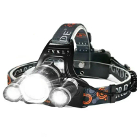 Headlamp 3 LED 5000 Lumens Cree XM-L T6 - HD-LD