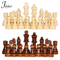 32pcs/set Wood Chess Set 2.2 Inch Wooden Chess Pieces Complete Chessmen International Word Entertainment Accessories