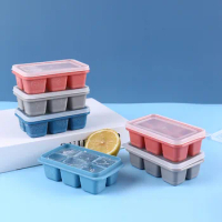 Silicone Ice Cube Maker Tray, Ice Cream Mold, Freezer Cream Ball Maker, Reusable Whiskey Cocktail Mould, Bar Tools, 6 Grids, 1Pc
