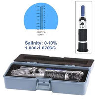 Handheld Salinity Refractometer 0-10% Aquarium Salt Water Salinity Tester Hydrometer ATC with Retail Box 50%OFF