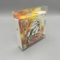 10 pcs a lot Transparent storage box Display Case for 3DS Pokemon protection box limited EU edition Game