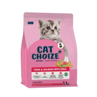 CAT CHOIZE PLUS KITTEN CAT FOOD TUNA & SALMON WITH MILK 1.1 KG