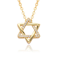 New Y2k Gold Color Hollow Star Charms Micro-inlaid CZ Necklace for Women Choker Chain Pendant DIY Jewelry Accessories Wholesale