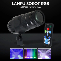 Sorot Led Spotlight Stage Party Eu Plug 240v 15w 15rgbw Black
