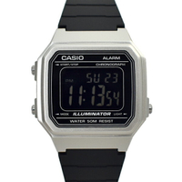 CASIO手錶 復古金屬方型電子膠錶【NECD18】