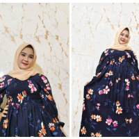 Dress Aulia Murah Motif Bunga
