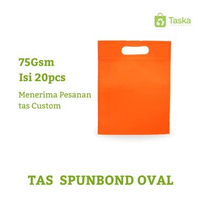 Taska - Tas Spunbond Oval 20x25 25x35 30x40 Banyak Warna Tote Bag Tas Kain Spunbond Goodie Bag 20x25