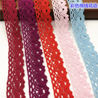 Cotton Cotton Sợi Rộng Ren Viền Màu Quần Áo Trang Trí Mẫu Giáo Viền Ren Thủ Công diy Phụ Liệu Vải