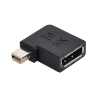 Zihan Angler Mini DisplayPort 1.4 Male to DP Female UHD 4K 144hz Adapter Ultra-HD 8K 60hz 7680*4320 for Video PC Laptop Monitor