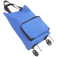 Tug Bag Folding Shopping Wheelbarrow Foldable Grocery Reusable Pouch Tote Bags Trolley Outdoor Storage