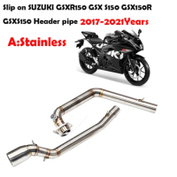 Stainless Header pipe For SUZUKI GSX S150 GSXR150 GSXS150 GSX150R Motorcycle Exhaust Escape Modified Front Link Pipe 51mm