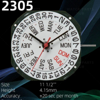 New Genuine Miyota 2305 Watch Movement Citizen Original Quartz Mouvement Automatic Movement 3 Hands Date At 3 watch parts