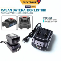 Makita 21V 2A Charger Lithium Bor Charger Adaptor Adapter Lxt Baterai Battery Cas Casan Mesin Cordle