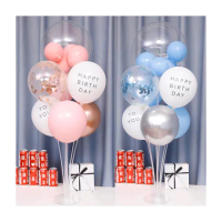 派對佈置波波球氣球桌飄1組-送打氣筒(寶寶周歲 兒童節 畢業跨年 生日派對 求婚告白 氣球佈置)