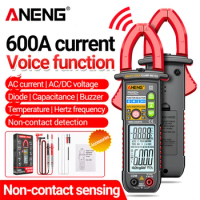 AC/DC Voltage Meter 6000 Counts AC Ammeter Clamp Meter Auto Ranging Current Voltage Clamp Meter Multifunctional Electrical Tools