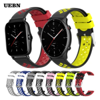 Silicone 20mm 22mm Replacement Breathable Band For Huami Amazfit GTS 2 GTR Strap For 42mm 47mm Bip S Stratos 3 Watch bands