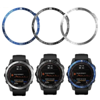 Metal Bezel Ring Time Frame Glass Screen Protector Cover ForGarmin Fenix 7 7X 6 6X Solar Sapphire Smart Watch Protective Case