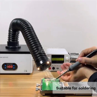 TBK Efficient Smoking Instrument Soldering Iron Welding Smoke Absorber With LED Light Smoke Filtering Purifying Device