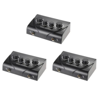 Top Deals 3X Portable Dual Mic Inputs Audio Sound Mixer For Amplifier &amp; Microphone Karaoke Ok Mixer Black Eu Plug