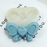 Butterfly aromatherapy gypsum candle rose butterfly chocolate flip sugar cake decoration mochi squishy toy silicone Moulds