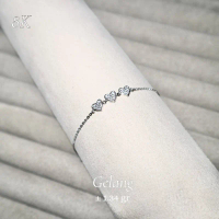 Gelang Emas Putih Asli Model Love Elegant Kadar 8K G19 - Aura of Gold