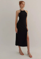 AIR SPACE Halter Neck Maxi Dress