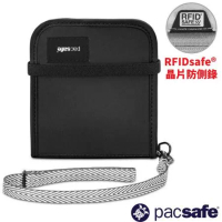 【Pacsafe】RFIDsafe V100 晶片防側錄錢夾/可拆式Dyneema 超強力織帶/10556100 黑