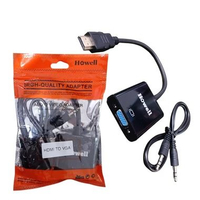 CONVERTER HDMI TO VGA + AUDIO HOWELL
