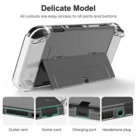 Crystal Transparent Protective Case Suitable For Nintendo Switch OLED Replacement Console Joy-Con Accessories