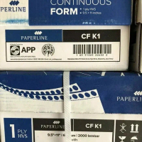 KERTAS CONTINUOUS FORM PAPERLINE 1 PLY HVS UKURAN KWARTO A4 FULL SET