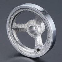 1 PC Metal Silver 3 inch (75mm) 4 Spoke Round Iron Hand Wheel For Lathe Milling Grinder Machine