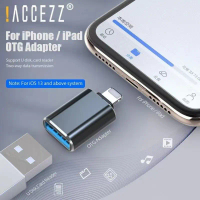 USB 3.0 OTG Adapter สำหรับ Ip IOS 13เหนือการส่งข้อมูล U Disk Mouse Keyboard USB To 8 Pin Converter ส