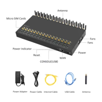 SK32-128 New Voip Gateway Modem 128 Sims Switch Avoid Sim Blocking 4G LTE Gsm Voice and Bulk Sms Modem Multi Slot