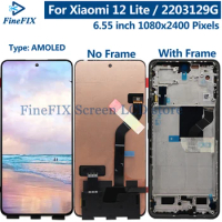 Original Amoled For xiaomi 12 Lite LCD 2203129G screen touch panel digitizer Assembly for xiaomi 12Lite lcd display