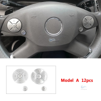 aimey สำหรับ Benz E C S GLK R ML GL CLS SLK Class W212 W204 ฝาครอบปุ่มพวงมาลัย ABS โครเมียม 3H4K8 ตั