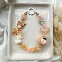 [Aseela] Strap Phone/Gantungan kunci/Tali hp Beads Crystal Luxury free mika Handphone Lanyard