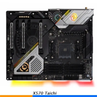 For ASROCK Desktop Motherboard X570 Taichi AMD AM4 Support 3800X 5700G 5950X