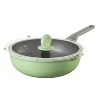 炊大皇不粘鍋鑊少油煙麥飯石不沾炒菜鍋具平底鑊燃氣電磁爐通用-炒鍋32CM 均碼-款式8