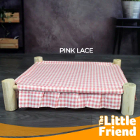 Original Ayunan Tenda Tempat Tidur Anjing Kucing/Cat Hammock Kanvas Anti Lembab - PINK LACE SET
