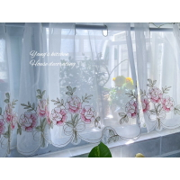 ｛現貨 附發票｝窗簾 玫瑰刺繡窗簾 高質感浪漫窗簾 波浪邊 生活用品  居家生裝飾 裝飾 門簾 紗 鄉村風 法式 家飾