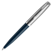 【PARKER】派克 51型復刻 藍桿原子筆(藍色 午夜藍)