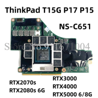 GP540/GP740 NS-C651 For ThinkPad T15G P17 P15 Video Card RTX2070s RTX2080s RTX3000 RTX4000 RTX5000 6/8G Video Graphic Card