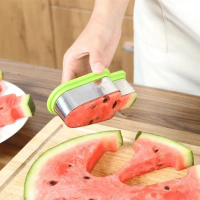 【L Cral】    1 PC Stainless Steel Watermelon Cutter Cute Tree Design Salad Fruit Slicer Cutting Water