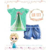 Setelan Anak Perempuan Lil Rose (LR) 177 D Princess Elsa Baju