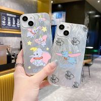 Sarung Telefon Laser Bulu Jelas Dumbo Comel Disney untuk REALME C25 C21 C15 C11 C3 C2 10 8 6 5 A1 Q