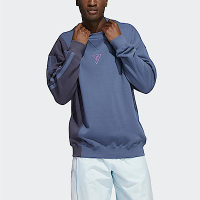Adidas Trae Crew [HI3837] 男 長袖上衣 運動 籃球 休閒 崔楊 棉質 舒適 亞洲版 藍