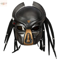 萬聖節派對 萬聖節異形大戰鐵血戰士面具頭盔漫展服裝乳膠頭套影視裝扮道具